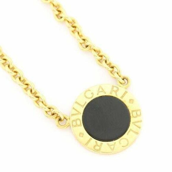BVLGARI 18k Yellow Gold, Black Onyx Necklace - Picture 2 of 7
